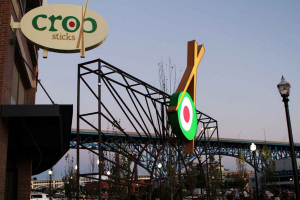 Sign at Crop Sticks Restaurant in Cleveland