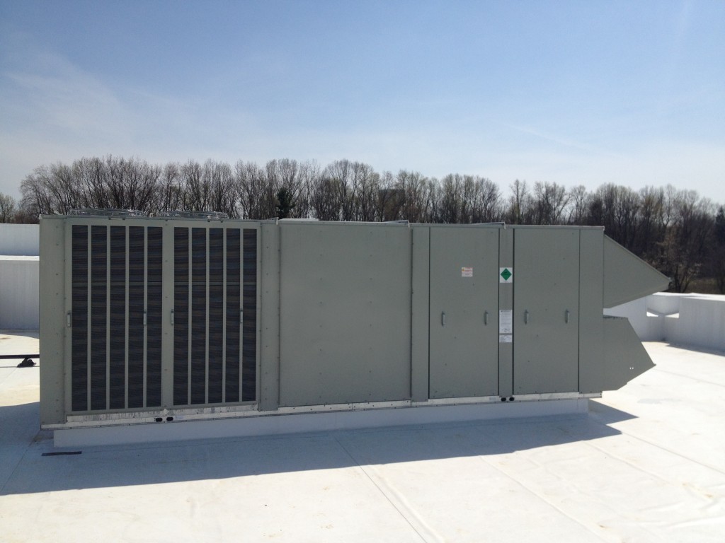 HVAC System on Roof of Commercial Building