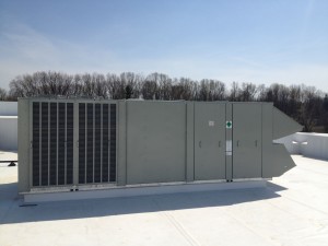 HVAC System on Roof of Commercial Building