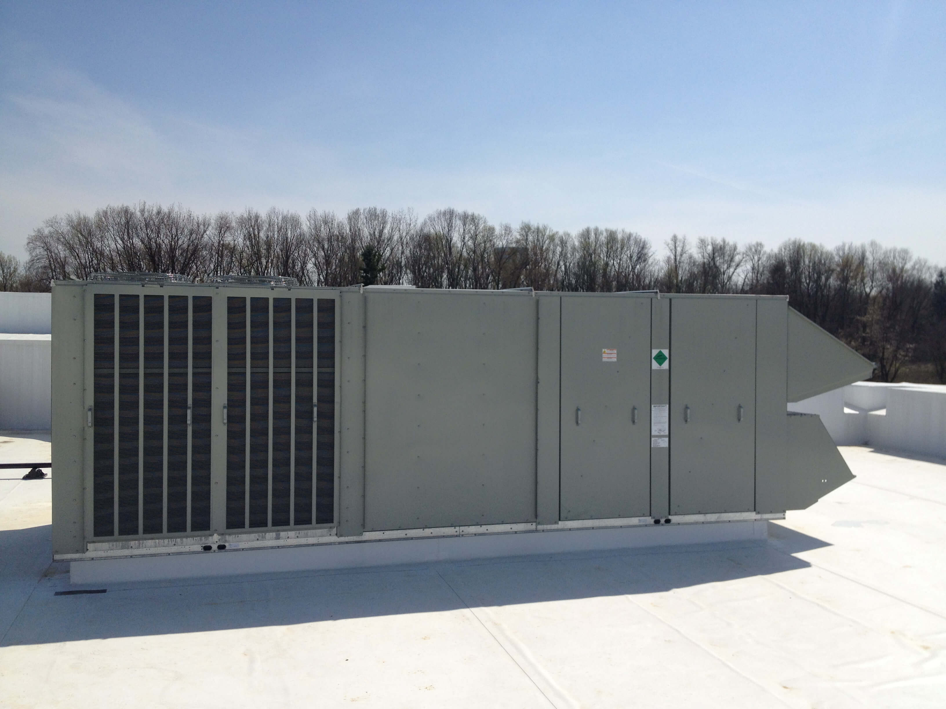 HVAC System on Roof of Commercial Building