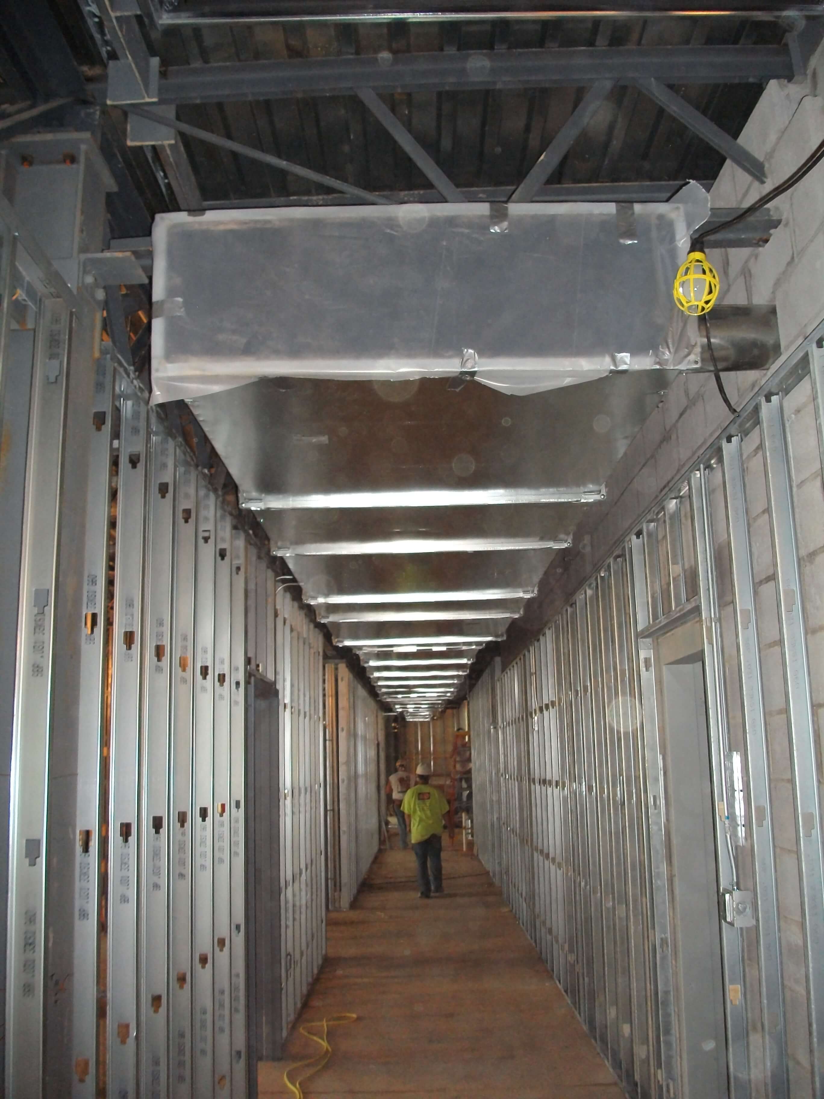 HVAC System Installation on Construction Site